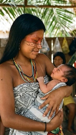 Amazonian Mother: Traditional Way to Lull an Infant to Sleep