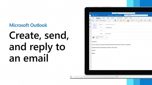 Create, send, and reply to an email