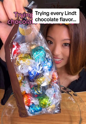 Trying Every Lindt Chocolate Flavor Mukbang ASMR