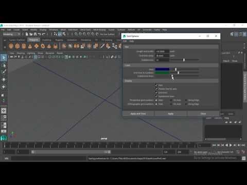 Maya basics : Adjusting the Grid options