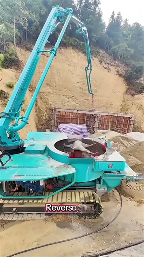 The whole process of the concrete pump truck without legs#concretepump #construction #machine