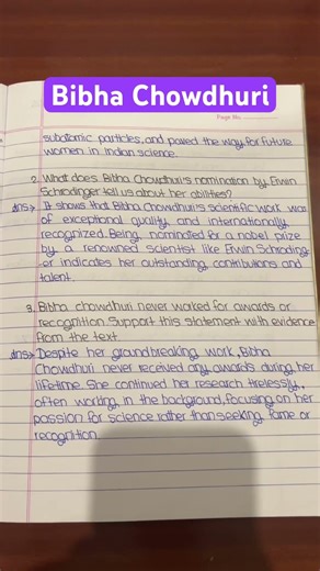 Class 8 | English | Bibha Chowdhuri | Notes | #shorts