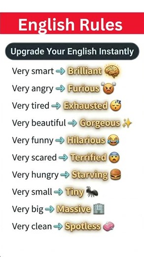 Stop Saying "VERY"! Upgrade Your English Vocabulary Instantly with Advanced Synonyms #esl #english