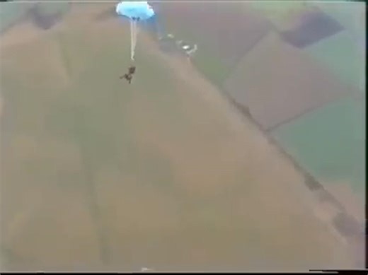 British Paratrooper has equipment malfunction and becomes towed jumper. He is eventually cut away and lands safely. | Red Falcon Historical Society | Facebook