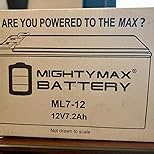 Mighty Max Battery ML7-12 - 12V 7.2AH Replacement UPS Battery for APC Back-UPS-550 BE550G