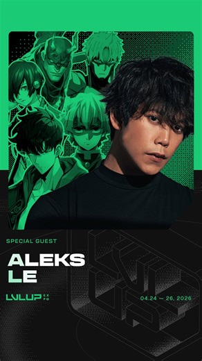 ✨ SPECIAL GUEST ANNOUNCEMENT! ✨ We’re thrilled to welcome Aleks Le to LVL UP EXPO 2026! 🎙️ The voice behind Sung Jinwoo (Solo Leveling), Mikey (Tokyo Revengers), Luke (Street Fighter 6), and many more fan-favorite characters. 👉 Secure your badge, prices increase on February 1st! ➡️ lvlupexpo.com | LVL UP EXPO