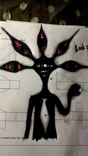 Day 23 of traumatizing my math teacher #shorts #creepydrawing #horror #art