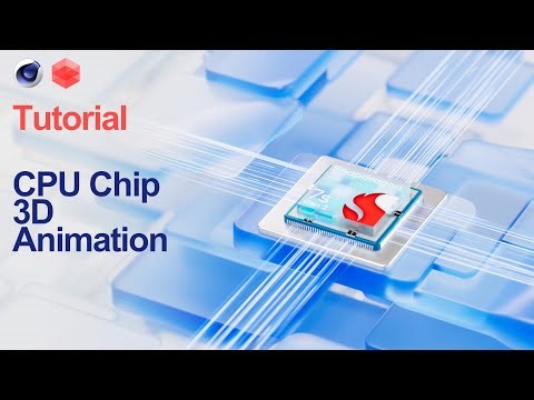 CPU Chip 3D Animation | C4D & Redshift Scene Breakdown