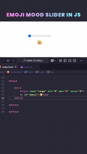 Create an Emoji Mood Slider with Inline JavaScript