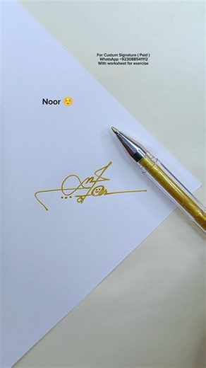 Letter "N" Signature Idea with Emoji | Noor | #shortsfeed