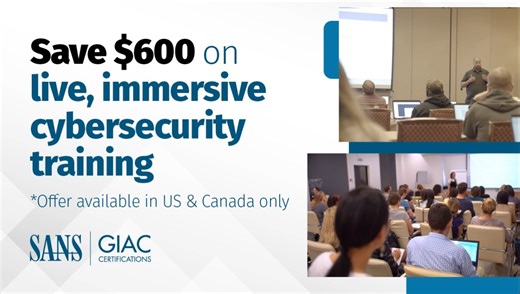 Ready to learn from the top #Cybersecurity instructors and prove your knowledge and skill with the most trusted source of training and certifications in the world? From now until May 19, take $600 off ANY 4-6 day In-Person or Live Online course running in 2024. ➡️ Train with SANS: https://www.sans.org/u/1vyO #SANSLiveTraining | SANS Institute | Facebook