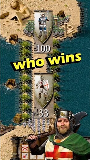 100 Pikemen vs 33 Swordsmen – WHO WINS Stronghold Crusader Definitive Edition