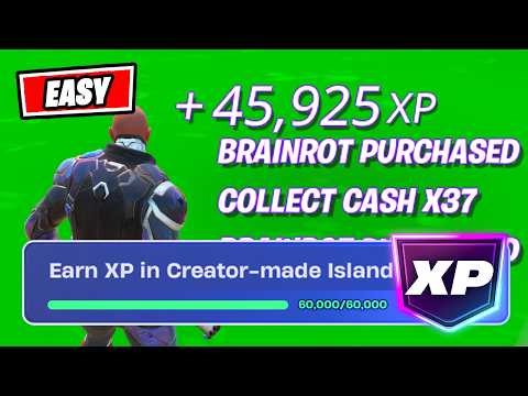 NEW *BEST* XP MAP, NO TIMER, LEVEL UP FAST in Fortnite Season 2 Chapter 7 - Steal The Brainrot