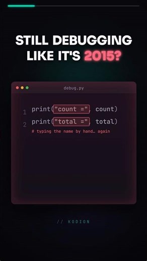 The Python Debug Trick Nobody Taught You
