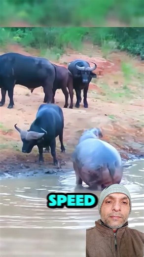 Massive Clash! Elephant and Hippo Fight for Territory! 👀