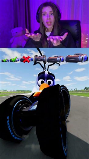 Big & Small Lightning McQueen Storm Cars VS Frozen Olaf #shorts #beamngdrive