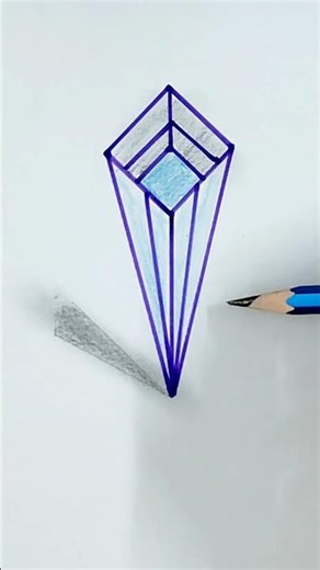 😱🤔🕗3D drawing tutorial👨‍🏫 in paper 📃 #art #drawing #shorts