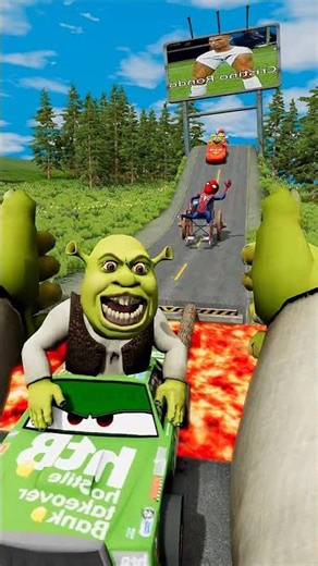 Funny Italian Brainrot Cars vs Shrek Hand Clap in BeamNG.drive