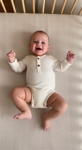 Baby loses it over phone above crib #cute #funny #baby