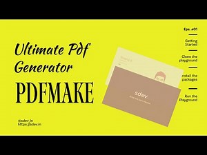 Eps #01 - The Ultimate PDF Document Generator - pdfmake series @sdev_in