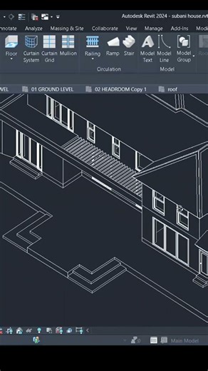 Architectural modelling on Revit