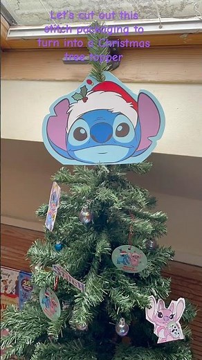 Stitch Christmas tree topper #stitch #chrismastopper#stitchmas#chrismascraft #stitchchristmas#tree