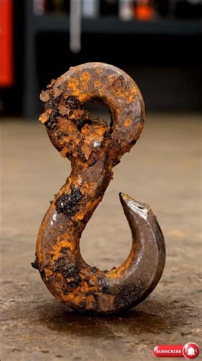 Rusty Chain Hook Restored Like New ⛓️🪝 #Satisfying