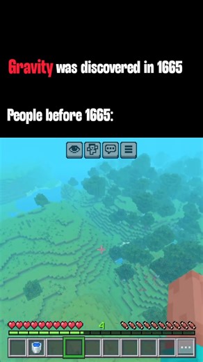 Before gravity exist people do this 🤣 #minecraft #minecraft100k