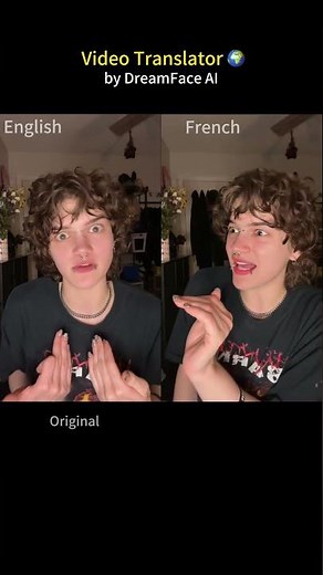Use DreamFace to translate English videos into French 😎😎