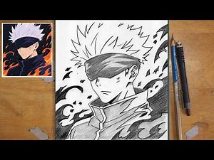 How to Draw Gojo Satoru Step by Step | Jujutsu Kaisen Drawing Tutorial | JJK Art