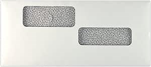 LUXPaper #10 Business Double Window Envelopes | Commercial Flap | Security Tint | 4 1/8" x 9 1/2" | White | 24lb. Text | 1,000 Qty