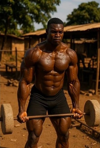 African Bodybuilders No gym No excuses