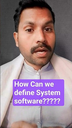 How can we define system software? #computereducation