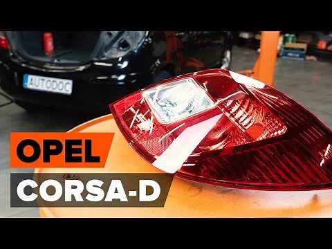 How to change rear light / tail light bulb on OPEL CORSA D [TUTORIAL AUTODOC]