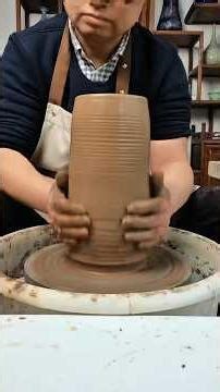 Watch This Giant Clay Vase Come to Life 😍 | Satisfying Pottery Wheel Art #Shorts