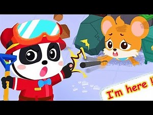 Baby Panda Earthquake Rescue | Save People In The Earthquake | BabyBus game video