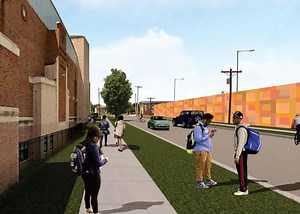 Detroit's new Fiat-Chrysler factory will be bordered by very big mural