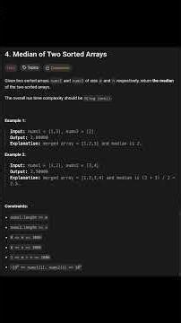 Day 5 – Median of Two Sorted Arrays 🔥 | Hard Question Made Easy | LeetCode 100 Days Challenge