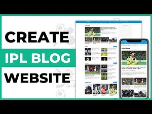 How to Create IPL Sports News Blog Website | Sports Blog Website On WordPress