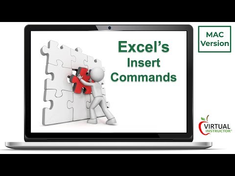 How to Use Excel's Insert Commands MAC Version
