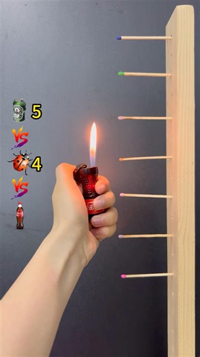 Lighters vs Matches, Which one do you think is the best？#satisfying#experiment