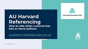 AU Harvard Referencing: How to cite when a source has two or more authors