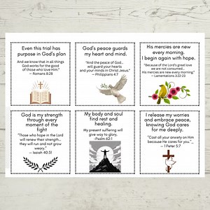 Digital Cancer Affirmation Scripture Cards, Inspirational Healing Support Cancer Patients, Thoughtful Patient Gift, Uplifting Bible Verses - Etsy