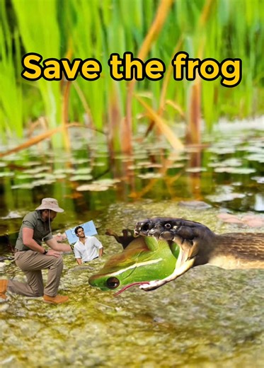 You got to save that frog @Al Roach #haha #laugh #viral #wildlife #animals