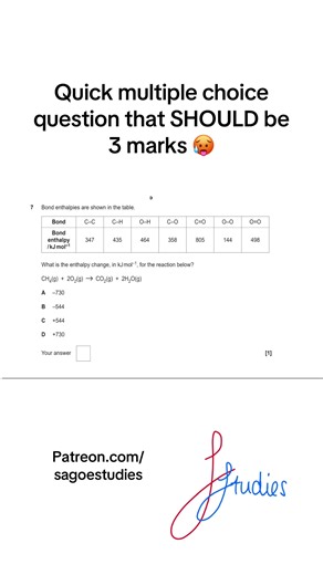 🚨This is only 5% of what I teach in my Full A-Level Chemistry course 🚀 Get every topic taught like this (plus exam qs) inside 🌹 Only join if you’re serious about reaching an A*/A 🌟 Patreon.com/sagoestudies (Link is also in bio) #tooclean #chemistry #stem #examsuccess #fyp