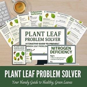 Plant Leaf Problem Solver | Printable Plant Care Gardening Troubleshooting Guide | Identify Leaf Issues, Plant Diseases & Pests