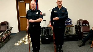 Ceremonial fire axe and rifle for colors. The #firefighter here had just learned the movements! I developed the fire axe manual to mirror the rifle manual as closely as possible while maintaining a strong presence with each position. . #MakeFireAxeManualGreatAgain . 🔆Education is 🔑! .. www.thedrillmaster.org When ordering @ www.paradestore.com use code T186816 @ checkout, thank you! .. "Humble yourselves under the mighty hand of God." 1 Pet 5:6 .. 🔹My books on Ceremonial, Regulation, & Exhibi