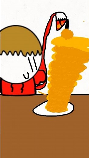 Blows up pancakes with mind(Animation meme)#shorts #animation