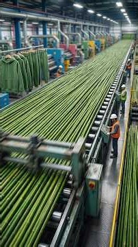 Watch Bamboo Transform Into Fabrics- Hoodies & Joggers – Satisfying Factory Process | #Bamboo #USA