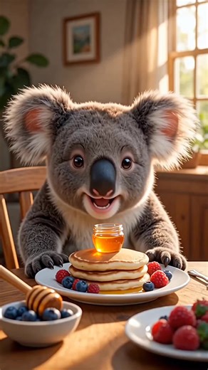 breakfast with zach🐨🥞 #asmr #mukbang #breakfast #pancakes #fypp TikTok